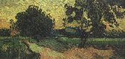 Vincent Van Gogh Landscape with thte Chateau of Auvers at Sunset nn04) oil painting reproduction